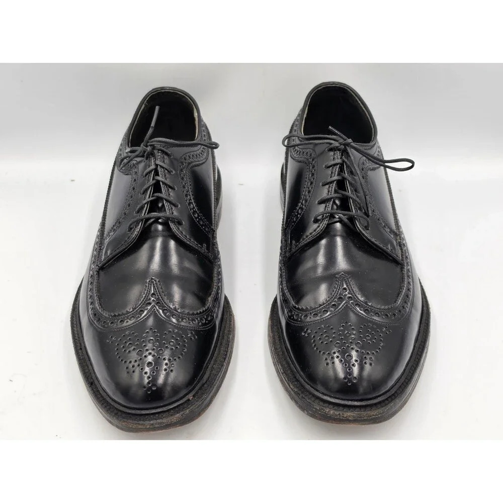 Vintage Freeman Bootmaker Guild Wingtip Dress Shoes Mens Size 8 EE Black